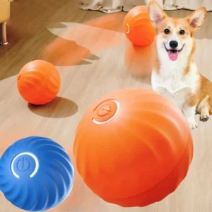 (2pcs) Pet Toy Ball Automatic Moving Dog Toy Ball Smart USB Jumping Rotating Interactive Dog Chew Toy Ball for Puppy Ball Toy